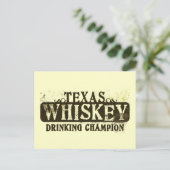 Texas Whiskey Drink Champion Briefkaart (Staand voorkant)