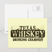 Texas Whiskey Drink Champion Briefkaart (Voorkant / Achterkant)