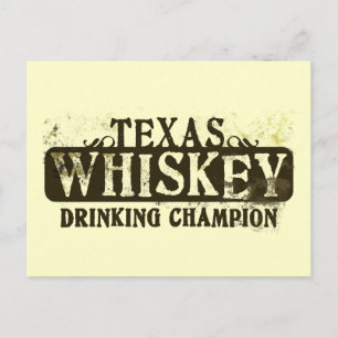 Texas Whiskey Drink Champion Briefkaart