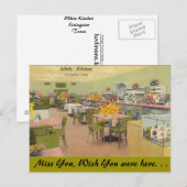 Texas, White Kitchen, Livingston Briefkaart (Voorkant / Achterkant)