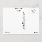 Texas, White Kitchen, Livingston Briefkaart (Achterkant)