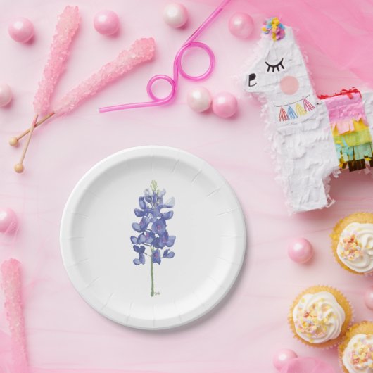 Texas Wild Flower Bluebonnet Papieren Bordje (Feest)