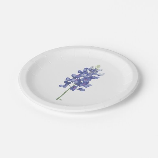 Texas Wild Flower Bluebonnet Papieren Bordje (Gekanteld)