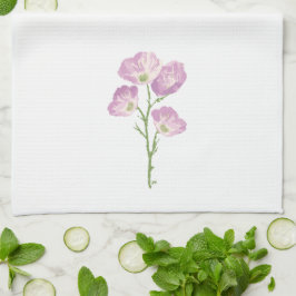 Texas Wild Flower Buttercup, roze, lavendelbloem Theedoek