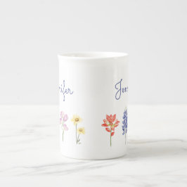 Texas Wild Flowers - Indiase verfkwast, Bluebonnet Porselein Kop