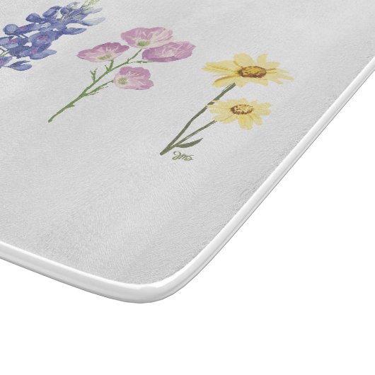 Texas Wild Flowers - Indiase verfkwast, Bluebonnet Snijplank (Hoek)