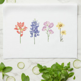 Texas Wild Flowers - Indiase verfkwast, Bluebonnet Theedoek