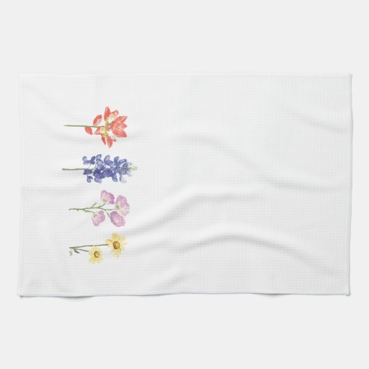 Texas Wild Flowers - Indiase verfkwast, Bluebonnet Theedoek (Horizontaal)