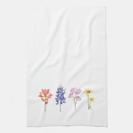 Texas Wild Flowers - Indiase verfkwast, Bluebonnet Theedoek (Verticaal)