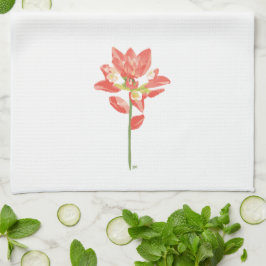 Texas Wild Flowers - Indiase verfkwast, sinaasappe Theedoek