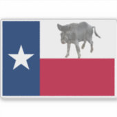 Texas Wild Hog Vlag Sticker (Voorkant)