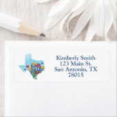 Texas Wilde Bloemen Retouradres Etiket (Insitu)