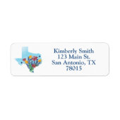 Texas Wilde Bloemen Retouradres Etiket (Voorkant)
