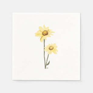 Texas Wilde Bloemen – Zonnebloem, geel Servet