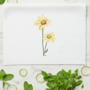 Texas Wilde Bloemen – Zonnebloem, geel Theedoek