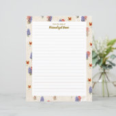 Texas Wildflower bekleed papier blad (Staand voorkant)