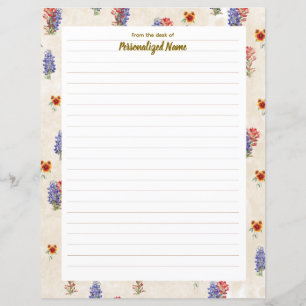 Texas Wildflower bekleed papier blad