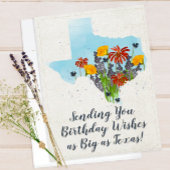 Texas Wildflower Birthday Kaart