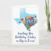 Texas Wildflower Birthday Kaart (Voorkant)