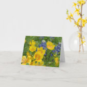 Texas Wildflower Bluebonnet & Flax Notecard Kaart (Gele Bloem)