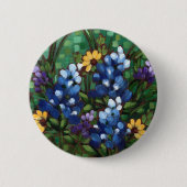 "Texas Wildflower - Bluebonnets" Button (Voorkant)
