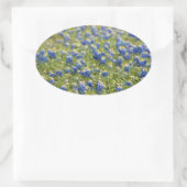Texas Wildflower Bluebonnets Digital Painting Ovale Sticker (Tas)