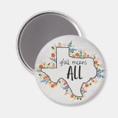 Texas Wildflower Inclusivity Magnet (Voorkant / Achterkant)