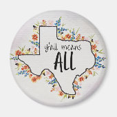 Texas Wildflower Inclusivity Magnet (Voorkant)