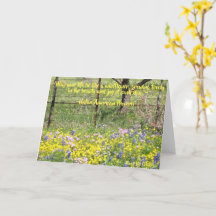 Texas Wildflower Ontwerp Vouwbare Wenskaart