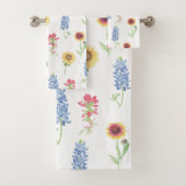 Texas Wildflower Pattern Bad Handdoek (Insitu)