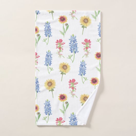 Texas Wildflower Pattern Bad Handdoek (Handdoek)