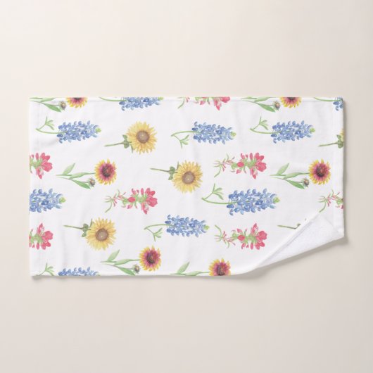 Texas Wildflower Pattern Bad Handdoek (Handdoek)