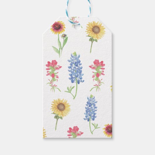 Texas Wildflower Pattern Cadeaulabel (Voorkant)