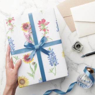 Texas Wildflower Pattern Cadeaupapier
