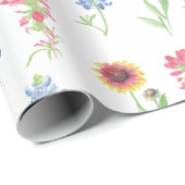 Texas Wildflower Pattern Cadeaupapier (Rol Hoek)