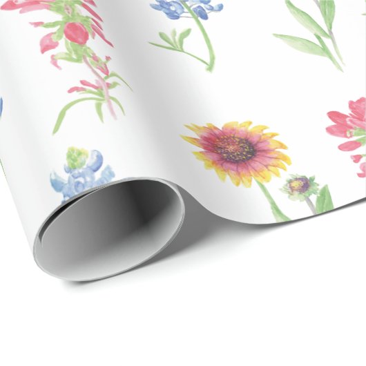 Texas Wildflower Pattern Cadeaupapier (Rol Hoek)