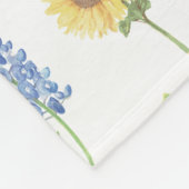 Texas Wildflower Pattern Fleece Deken (Hoek)