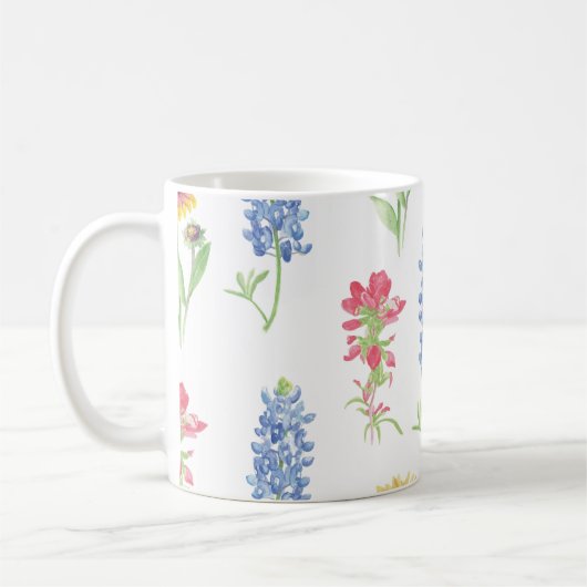 Texas Wildflower Pattern Koffiemok (Links)