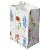 Texas Wildflower Pattern Medium Cadeauzakje (Voorkant Gekanteld)