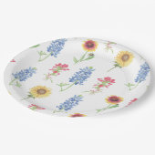 Texas Wildflower Pattern Papieren Bordje (Gekanteld)