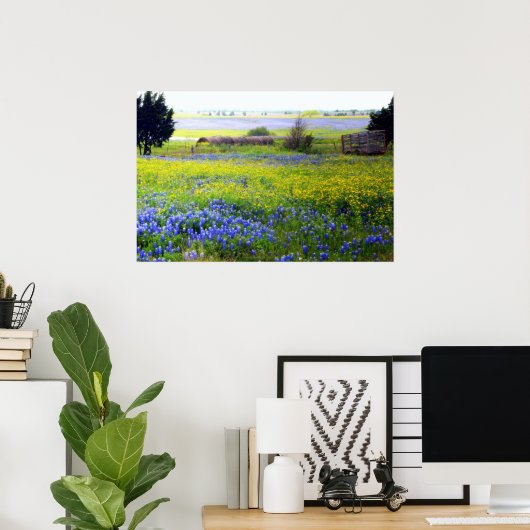 Texas Wildflower Poster (Thuiskantoor)