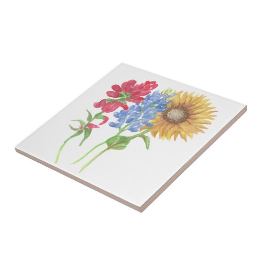 Texas Wildflower Tegeltje (Zijkant)