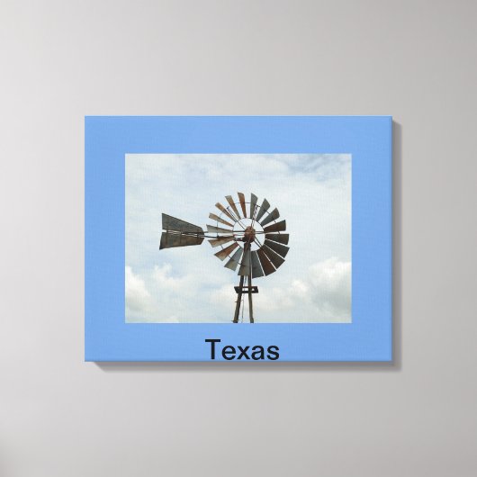 Texas Windmill Canvas Afdruk (Voorkant)