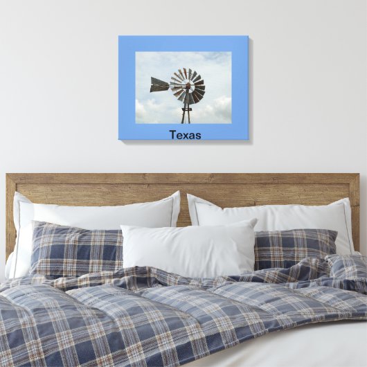 Texas Windmill Canvas Afdruk (Insitu (Slaapkamer))