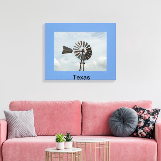 Texas Windmill Canvas Afdruk (Insitu (Woonkamer))