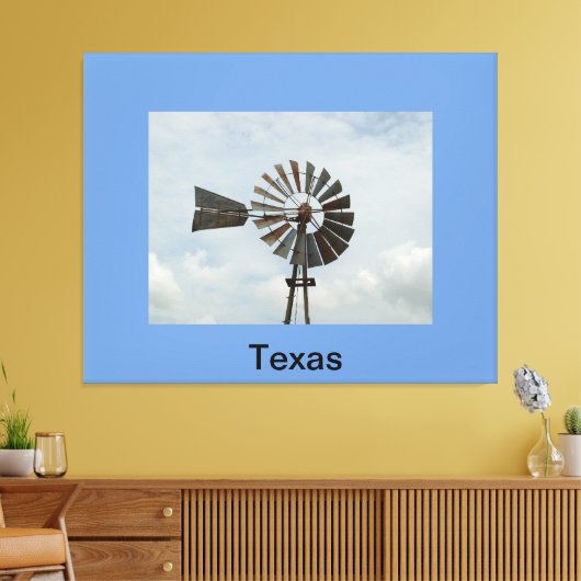 Texas Windmill Canvas Afdruk (Insitu (Woonkamer))