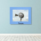 Texas Windmill Canvas Afdruk (Insitu (Houten vloer))