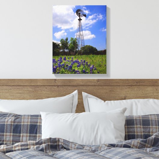 Texas Windmill Canvas Afdruk (Insitu (Slaapkamer))