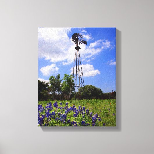 Texas Windmill Canvas Afdruk (Voorkant)