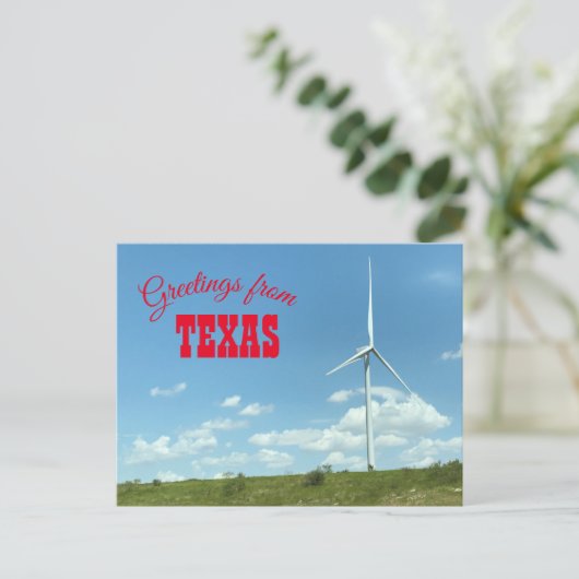 Texas Windmill Postcsrd Briefkaart (Staand voorkant)